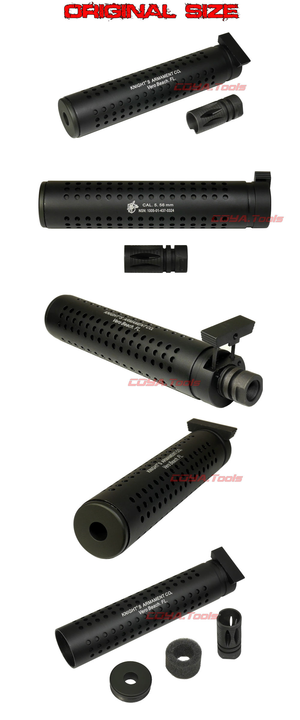 ナイツタイプ 5.56 QDサプレッサー&フラッシュハイダー(KAC