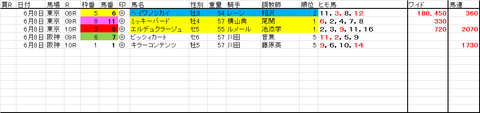 6月8日買目結果