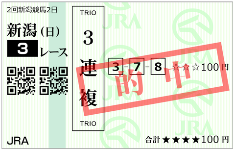 新潟3R3連複