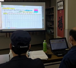 (写真)廣東同郷会集計作業