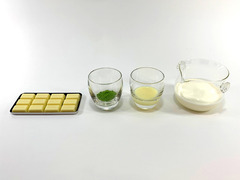 抹茶×ホワイトチョコのムースの作り方(材料)