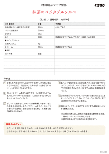 抹茶のベジタブルソルベ2