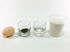 新茶ボーロの作り方(材料)