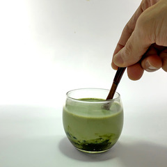 抹茶チョコのホットドリンク