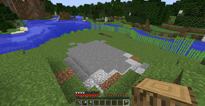 Minecraft 3 羊小屋を建築する わたしはマインクラフトとともに