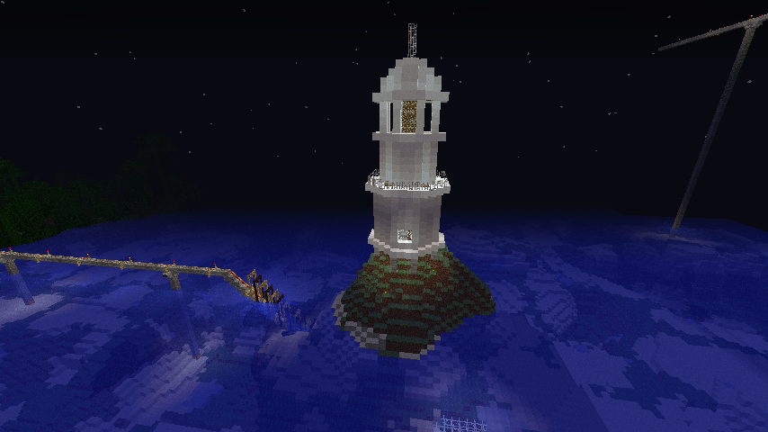 くりぬき廃坑の上に灯台を建てよう Minecraft クラフト生活記
