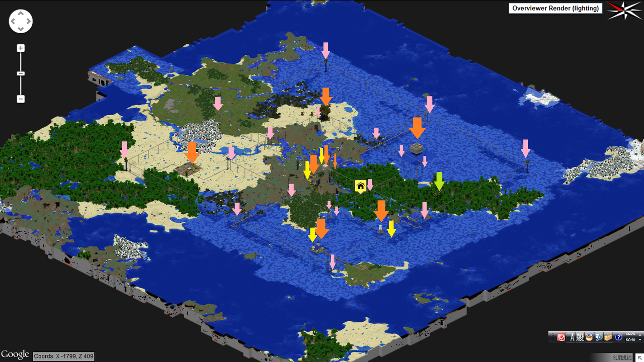 現在のワールドの3dマップ Minecraft クラフト生活記 現在のワールドの3dマップ Minecraft クラフト生活記