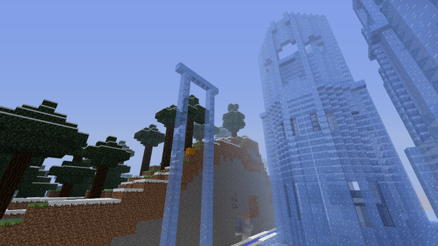 氷の建物にチャレンジ １０ Minecraft クラフト生活記