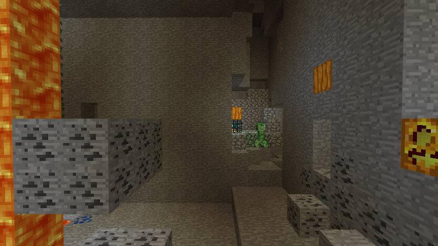 廃坑をくりぬき中 再び 13 Minecraft クラフト生活記