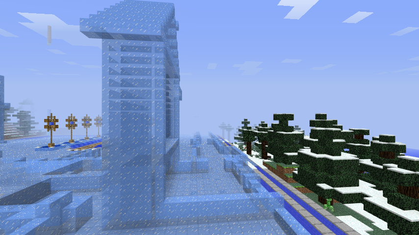 氷の建物にチャレンジ ４ Minecraft クラフト生活記