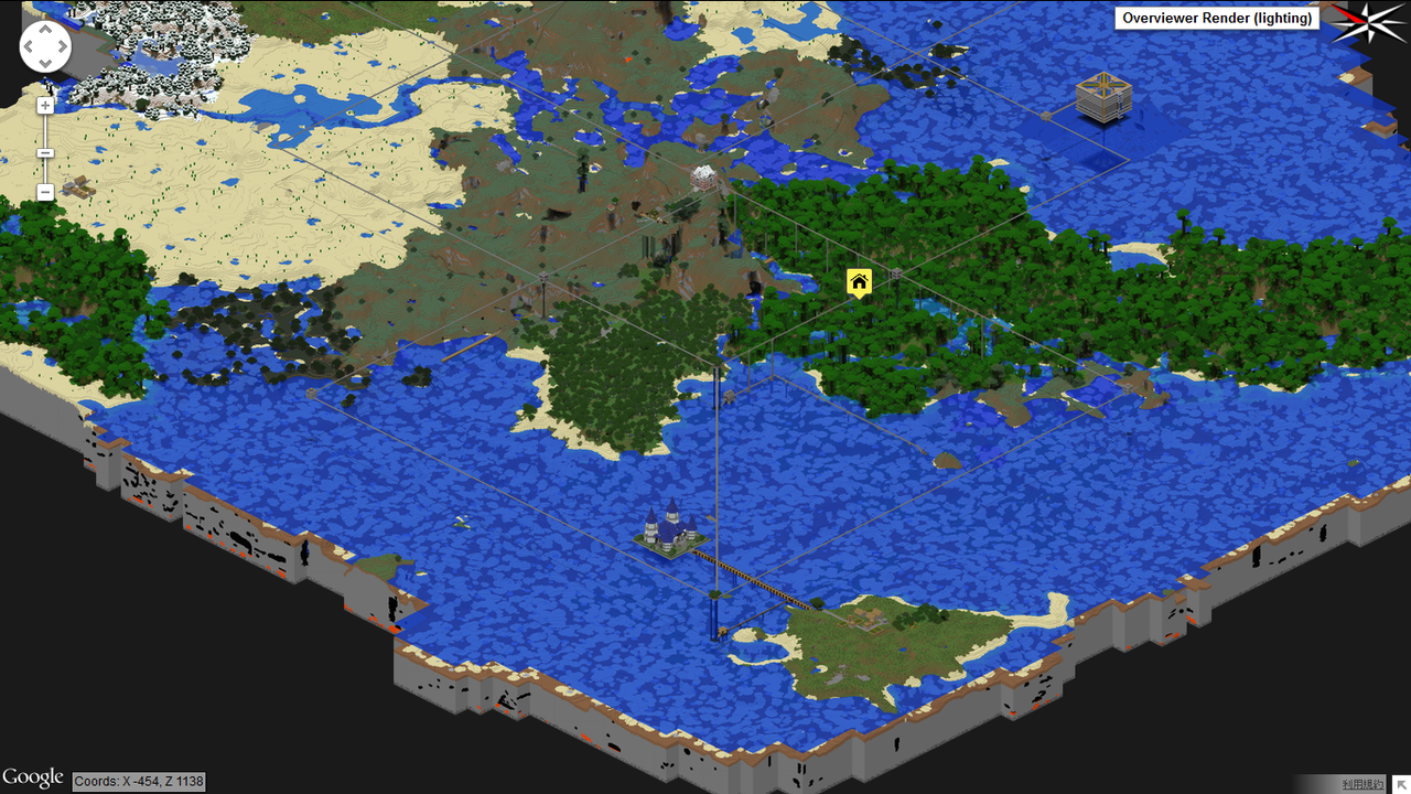 現在の地上の様子 ３ｄマップ Minecraft クラフト生活記