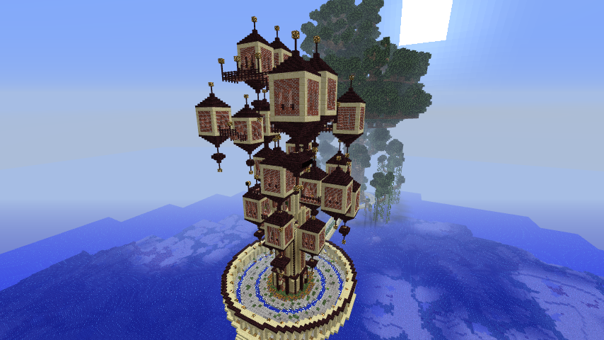 ファンタジーな建物を造ってみる６ Minecraft クラフト生活記