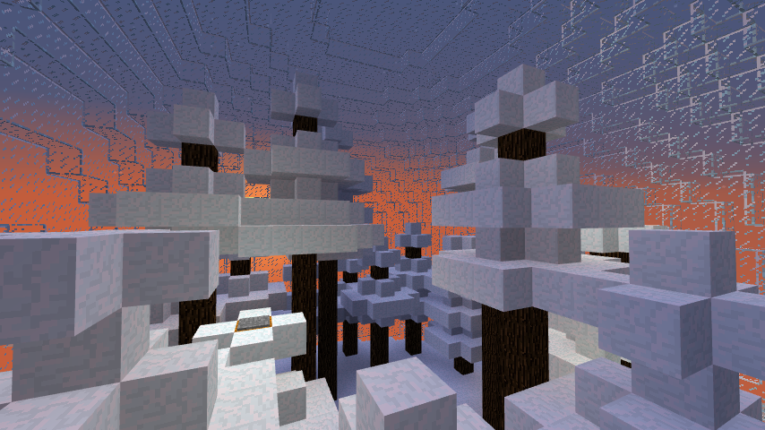 球体世界を作ってみる34 タイガバイオーム風 Minecraft クラフト生活記