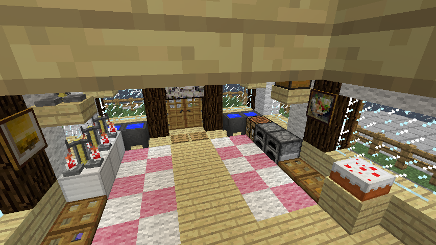 球体世界を作ってみる 拠点の内装 Minecraft クラフト生活記