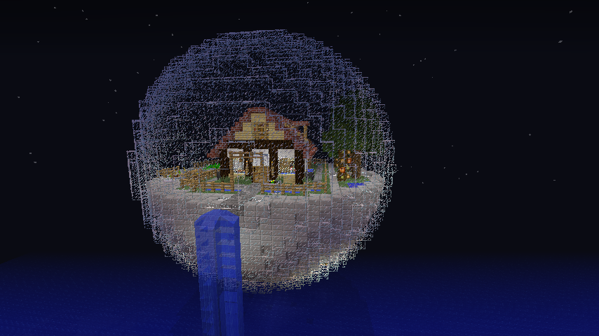 球体世界を作ってみる 拠点の内装 Minecraft クラフト生活記