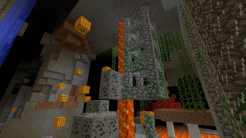 廃坑をくりぬき中 再び 13 Minecraft クラフト生活記