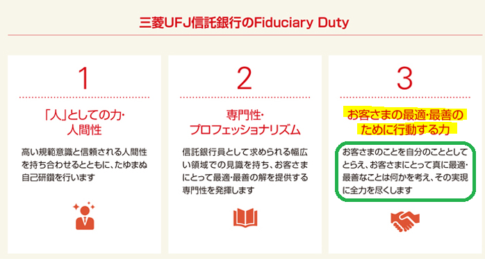 三菱UFJ信託銀行 フィデューシャリー
