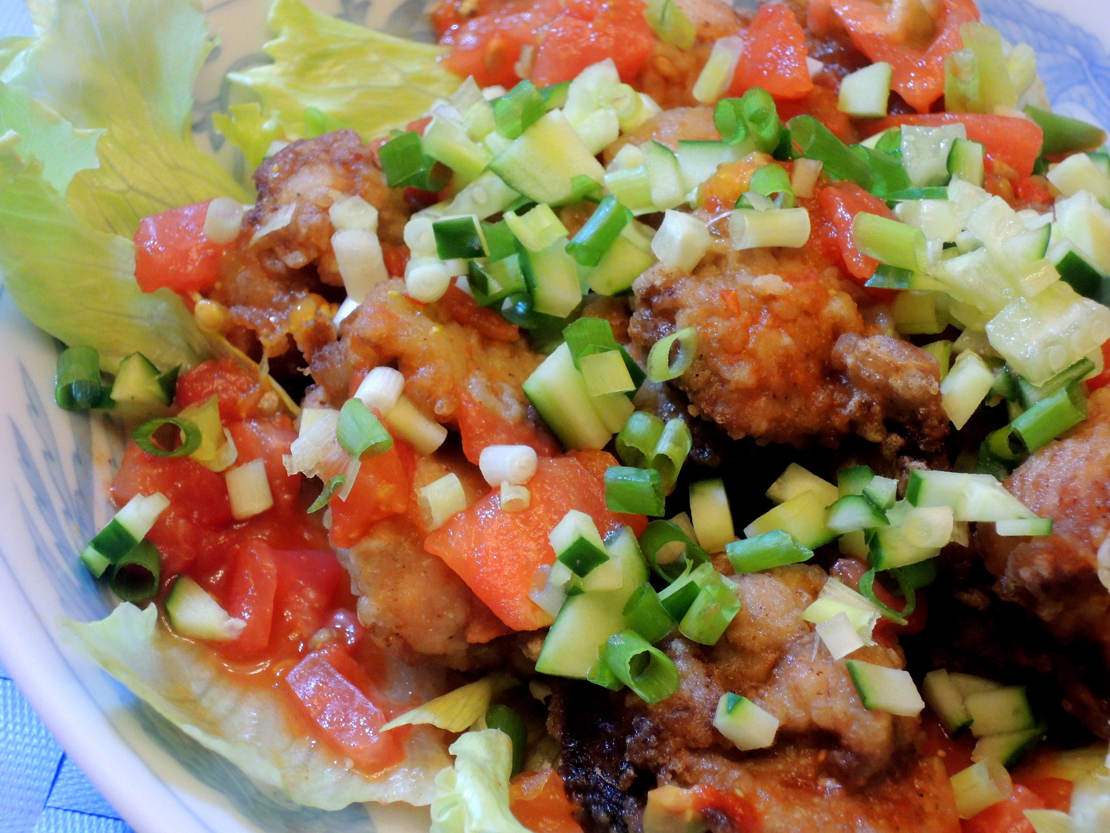 黒酢のソースでさっぱりした鶏の唐揚げ みなさま 応援ありがとうございます 今夜も 家飲み居酒屋