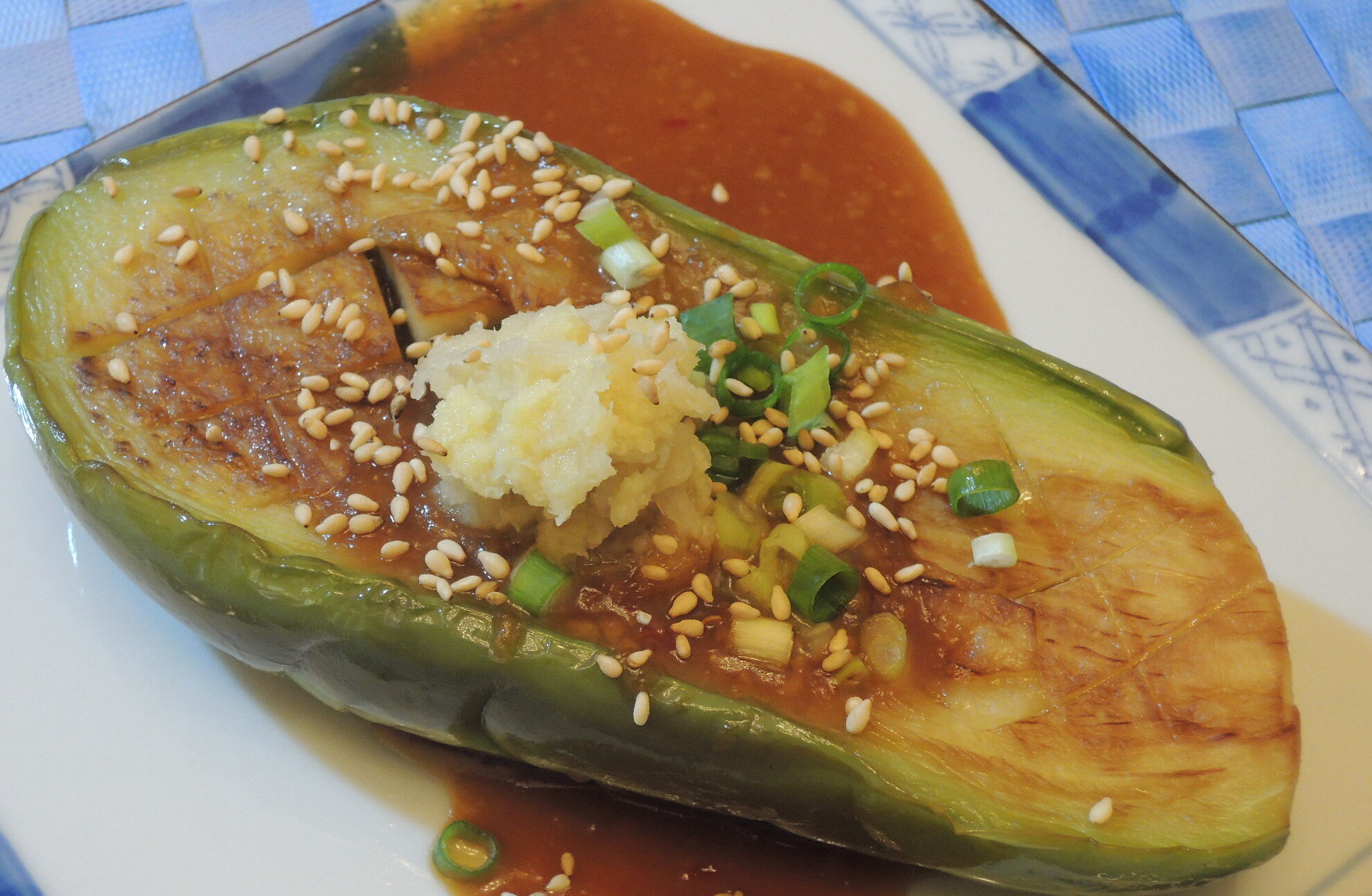 群馬県産白ナス を使って トロトロ焼き白ナス 今夜も 家飲み居酒屋