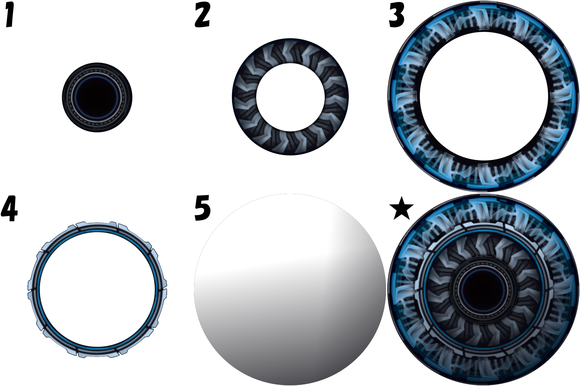 ゴーストアイコン背景模写の作成過程 特撮玩具好きの部屋