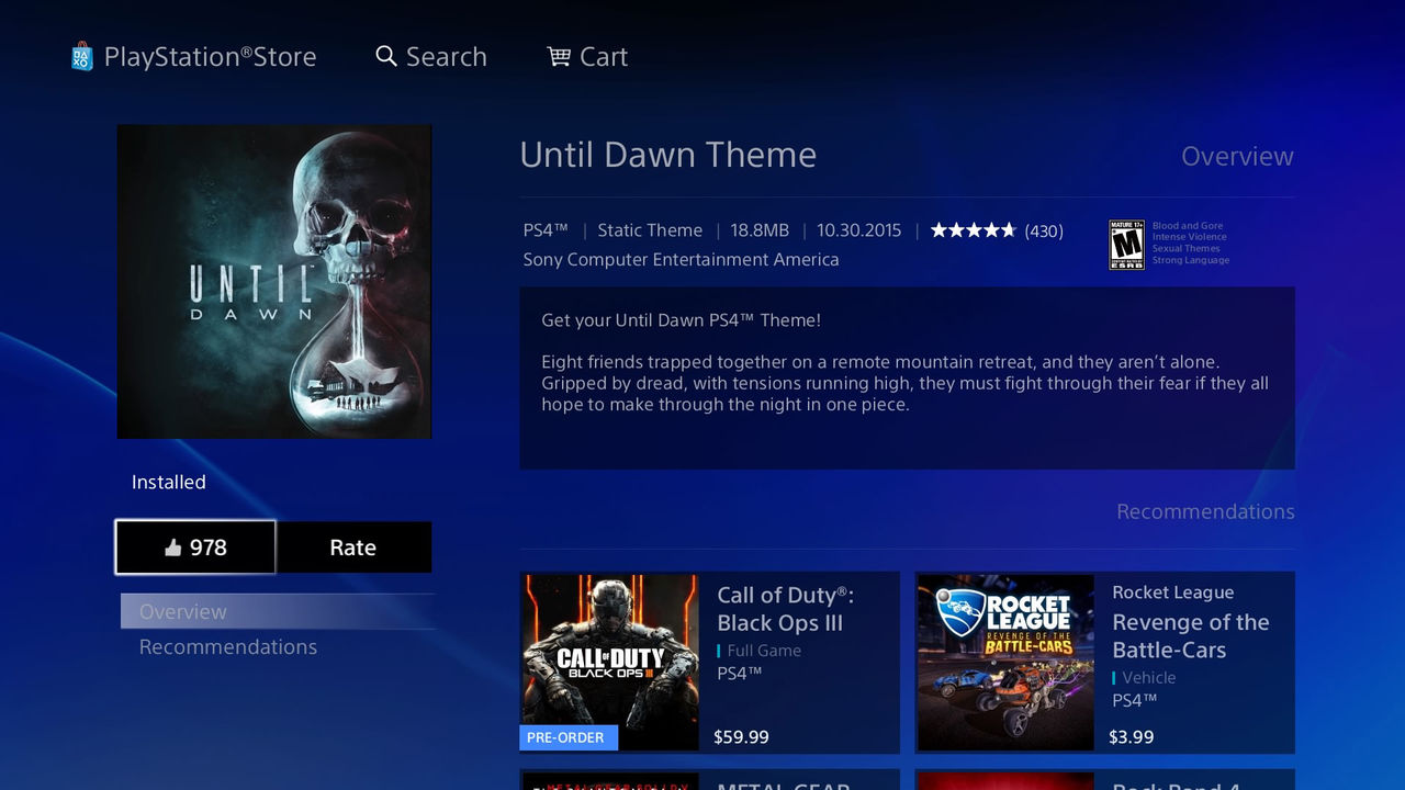 Until Dawn アンティルドーン Ps4用カスタムテーマがps Storeで無料配信中 クレイジーゲーマーズ