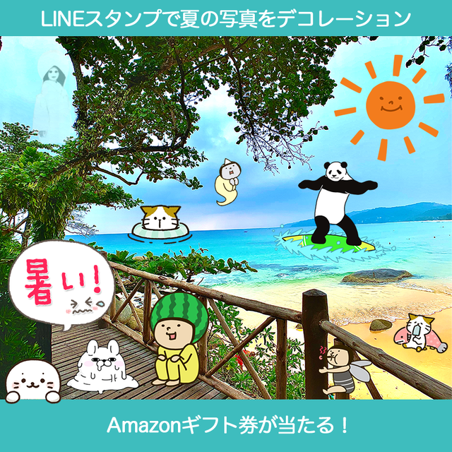 初夏のtwitterキャンペーン Amazonギフト券が当たる 写真にlineスタンプを貼り付けて投稿しよう Lineスタンプ公式ブログ 初夏のtwitterキャンペーン Amazonギフト券が当たる 写真にlineスタンプを貼り付けて投稿しよう Lineスタンプ公式ブログ
