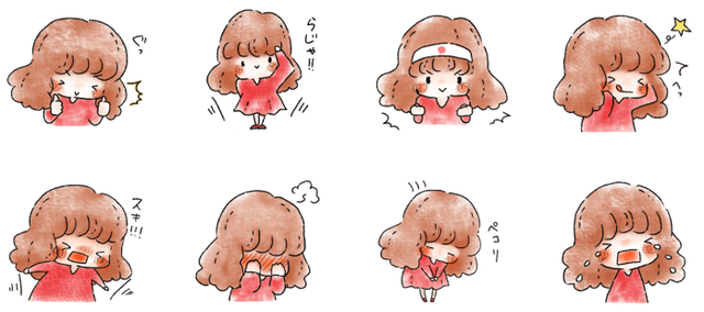 おはなしスタンプ～女の子～⑤
