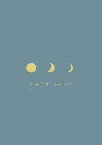 03_Simple moon_くすみブルー