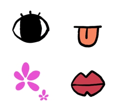 顔文字に埋め込むパーツ絵文字