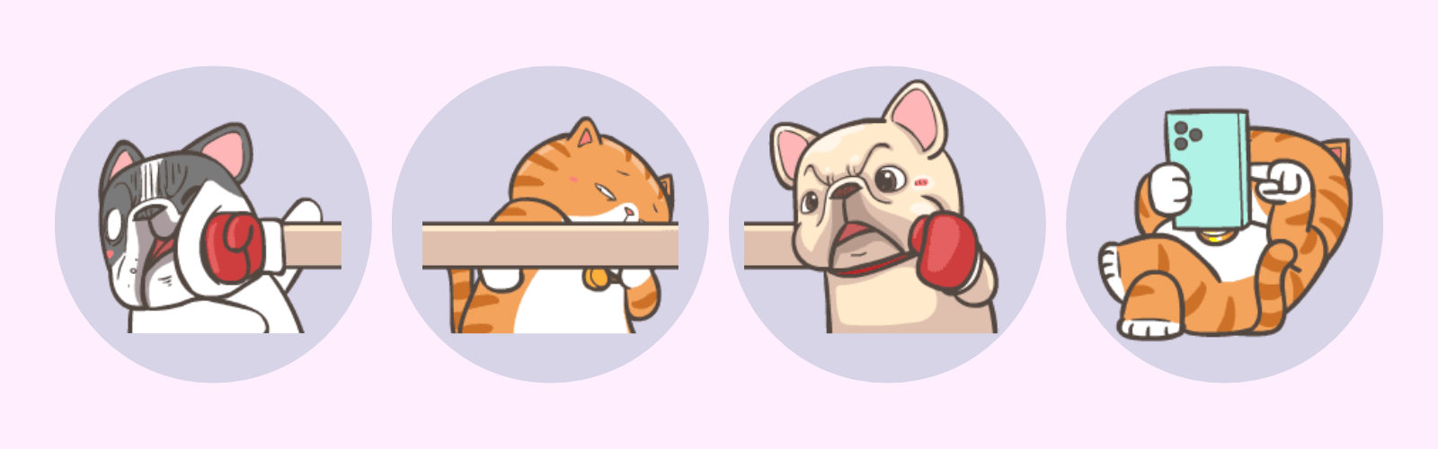 法鬥皮古&喵皇米香-超級比一比動態表情貼