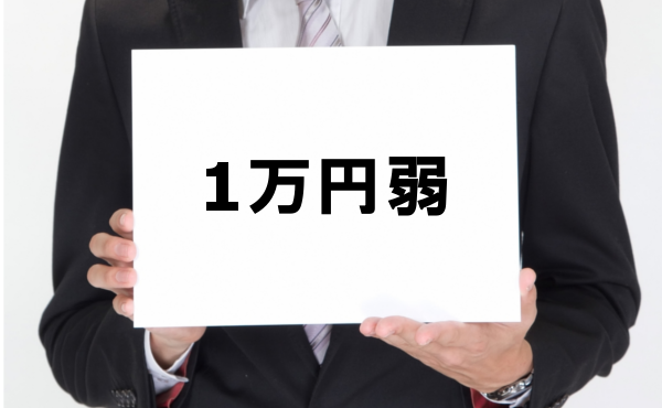 「一万円弱 」←いくらくらい?