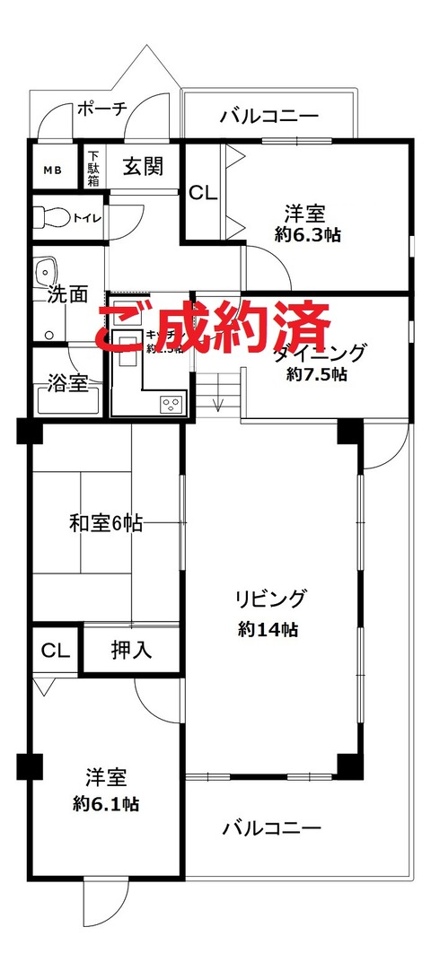 ヒルサイドコート茨木（間取）