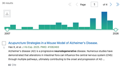 %22acupuncture treatment%22 ＆ %22neurodegenerative%22