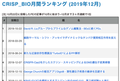 CRISP_BIO月間ランキング (2019年12月)
