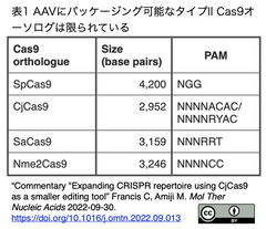 CjCas9 Table