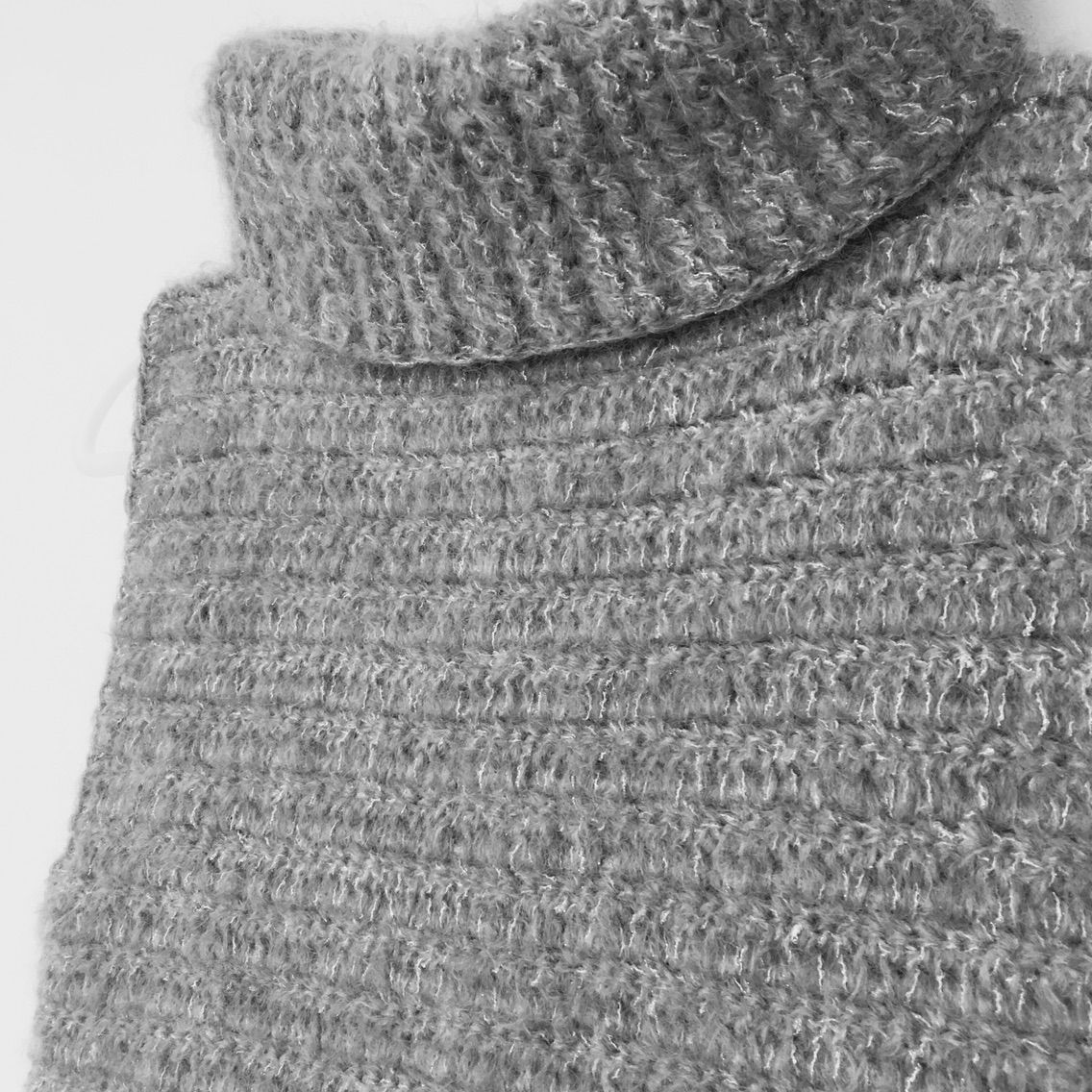 かぎ針編みのノースリーブタートルネック 代ママのかぎ針編み