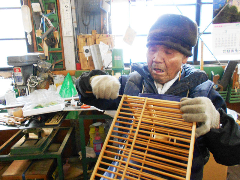 竹製 名人鳥籠 鳥籠職人 倭文鬼久美 倭作 シドリ 尺 鳥カゴ 未