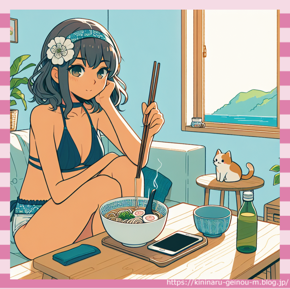美女カップラーメン