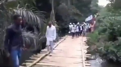 【悲報】 コンゴ、大統領自身の建設会社によって建設された費用約3億1200万円の橋が数秒で崩壊