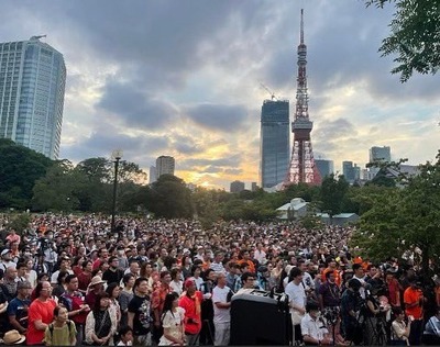 【画像】参政党ラスト街頭演説会場の芝公園、とんでもない数の群衆で埋め尽くされるWWW no title