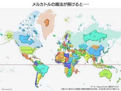 トランプ「地図を見ろ!グリーンランドは大きい!アメリカの一部であるべき!」 メルカトル図法「地図ほど大きくないんです」 トランプ「地図を見ろ!グリーンランドは大きい!アメリカの一部であるべき!」 メルカトル図法「地図ほど大きくないんです」
