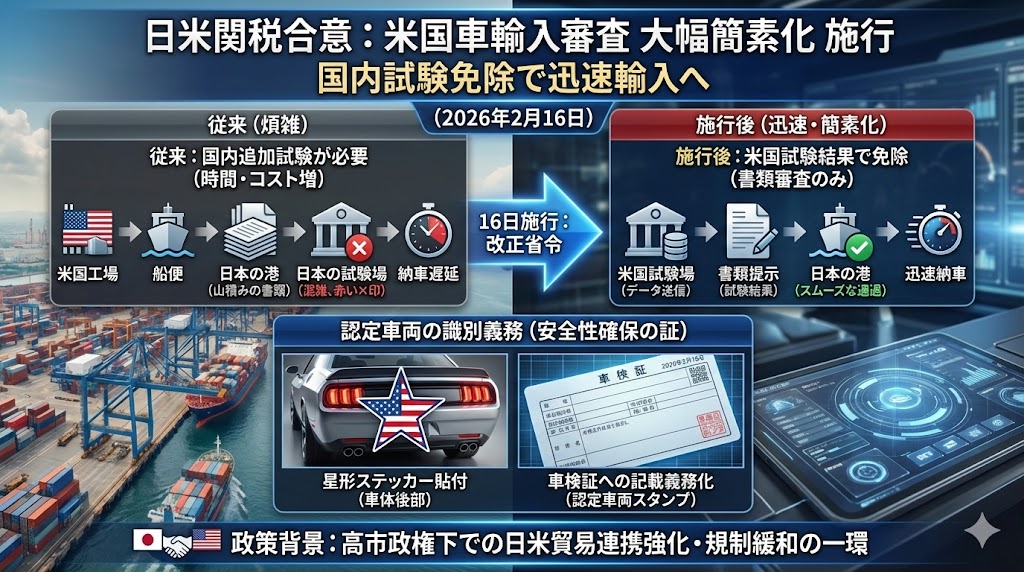 【速報】石破政権が米国に譲歩した「石破ルール」今思うとやらかした？今日からアメリカ車だけが日本の車検で追加検査不要の謎ルールｗｗｗ