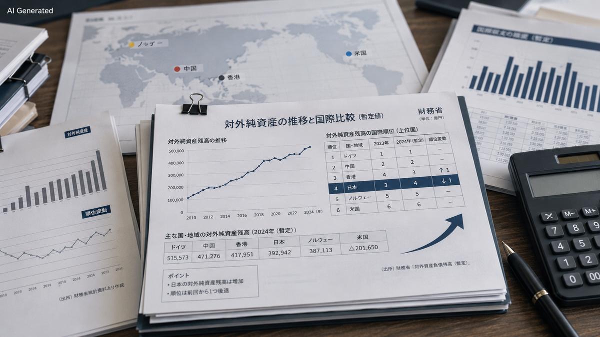 【対外純資産】日本、中国に抜かれ3位に 2025年末は561兆7504億円(4.4%増) 1位独675兆、2位中国636兆