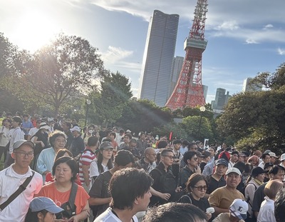 【画像】参政党ラスト街頭演説会場の芝公園、とんでもない数の群衆で埋め尽くされるWWW no title