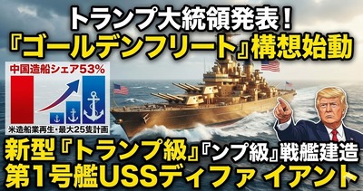 【速報】 トランプ大統領が発表した戦艦、思ってた以上に化け物「従来比100倍の戦力」「アメリカ史上最大で最強」「20-25隻建造」