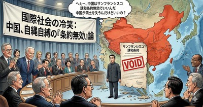 【速報】 国際社会「へえー、中国はサンフランシスコ講和条約無効でいいんだ 中国が領土を失うんだけどいいの？」