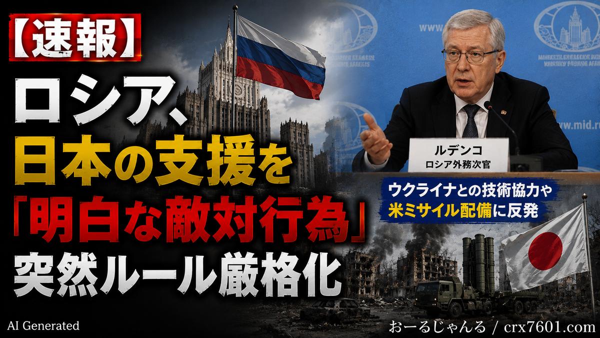 【速報】他国へ軍事侵攻を続けるロシア、日本側の支援には「明白な敵対行為」と突然ルールを厳格化