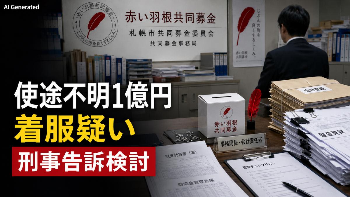 【ｷﾀ━━!】 「赤い羽根」使途不明1億円、寄付金を数年間にわたり着服を繰り返した疑いで刑事告訴を検討