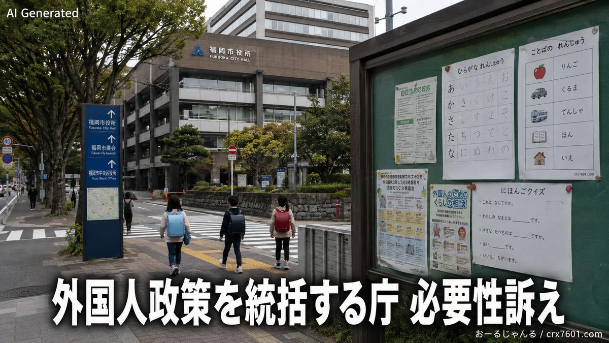 【速報】福岡市長、外国人政策を統括する「外国人庁」の設立要請
