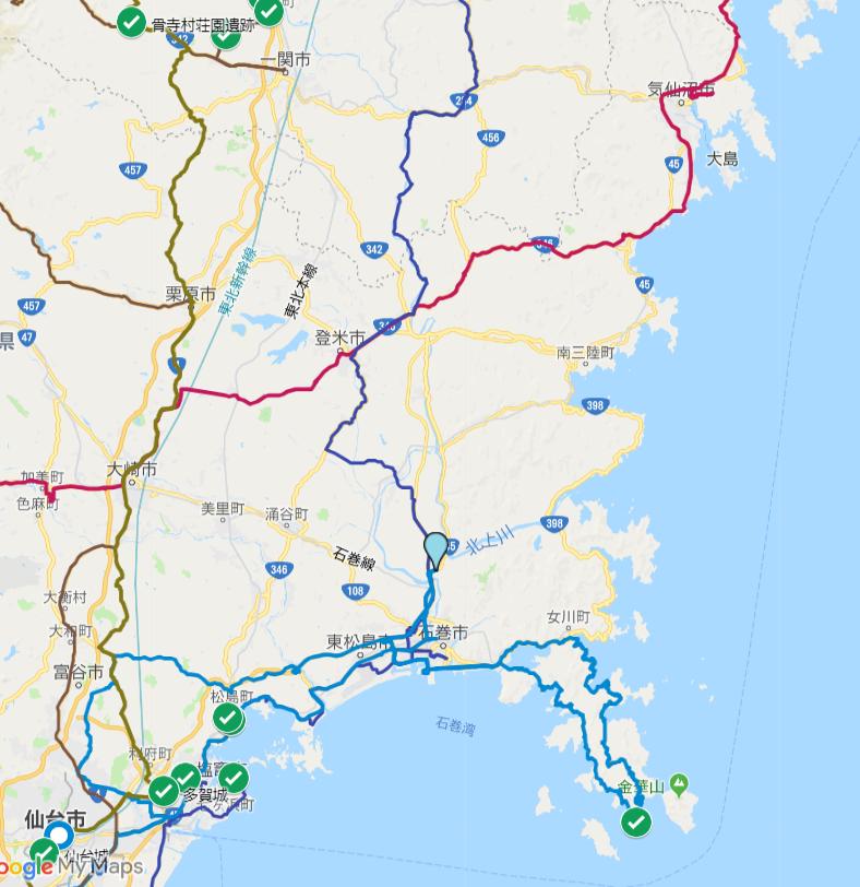 18年9月 6 8日 宮城県石巻から気仙沼への旅行 車で旅行 あちらこちら